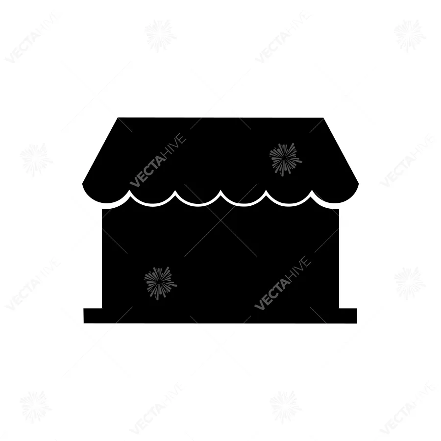 Shop Icon - Simple Storefront Vector