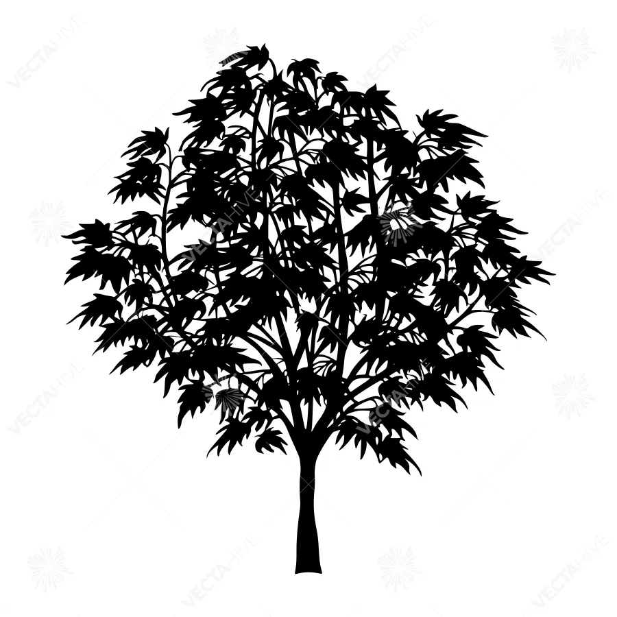 Silhouette Tree Vector Illustration