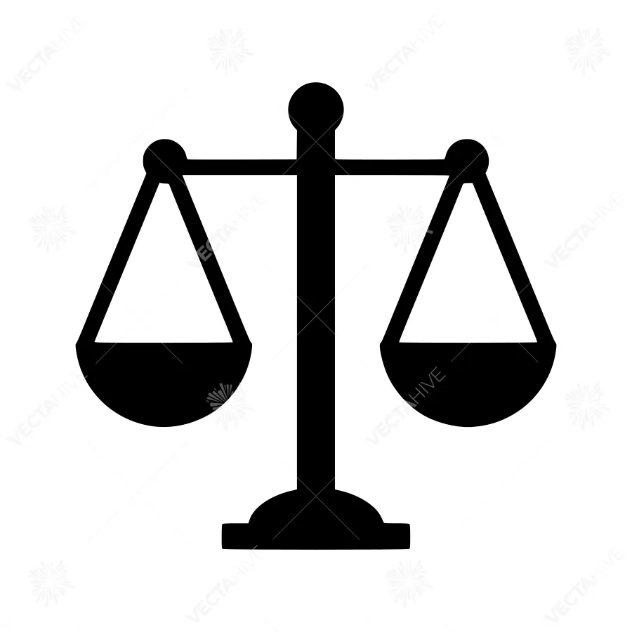 Balance Scales Icon - Vector Illustration