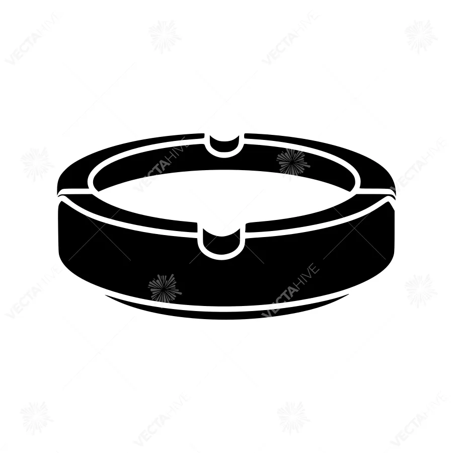Silhouette Cigarette Ashtray Icon