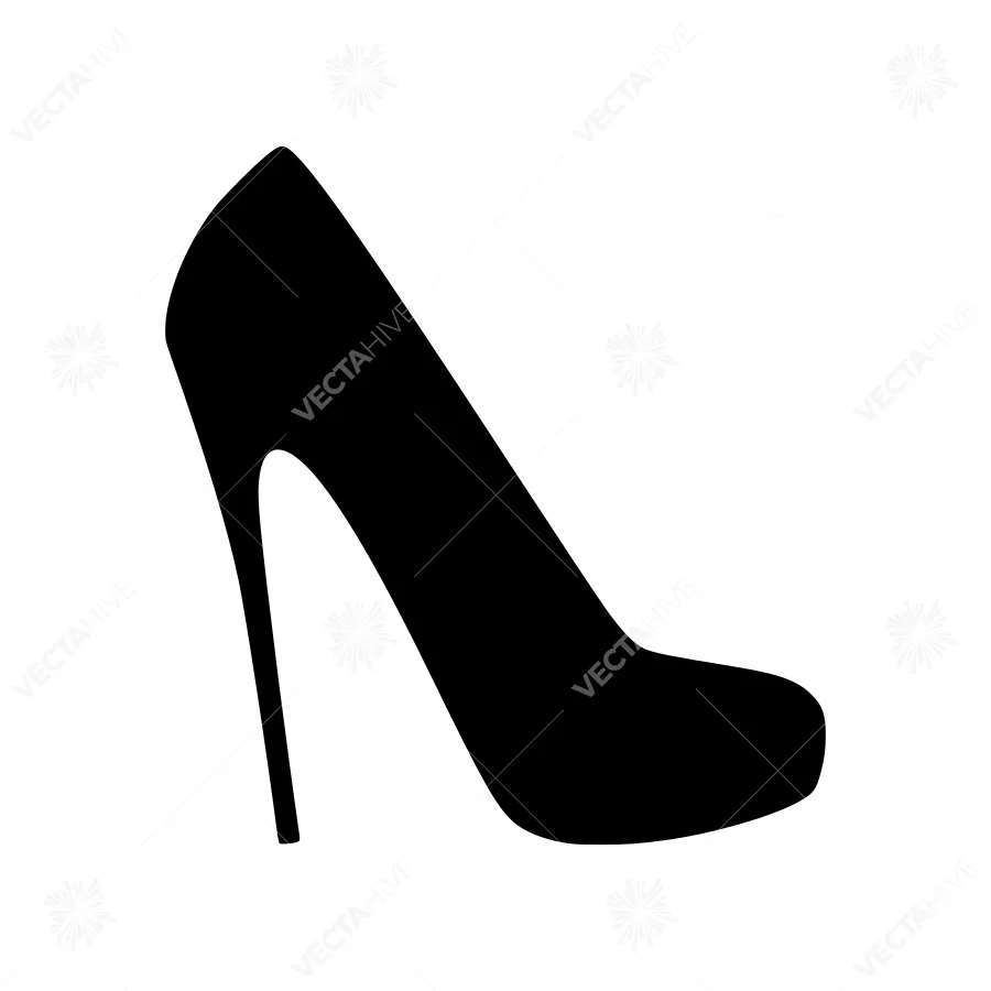 Black High Heel Shoe Silhouette