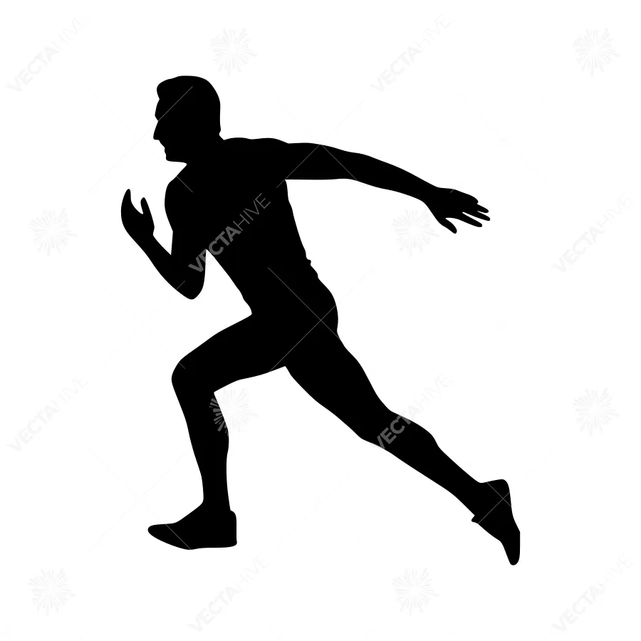 Silhouette Runner - Dynamic Action Vector