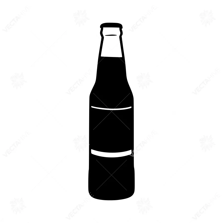 Bottle Silhouette - Minimalist Drink Icon