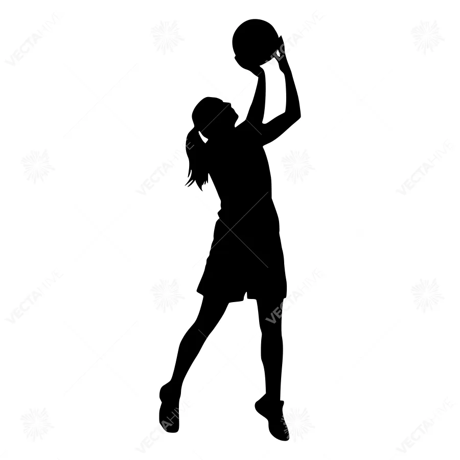 Silhouette Basketball Player Shooting