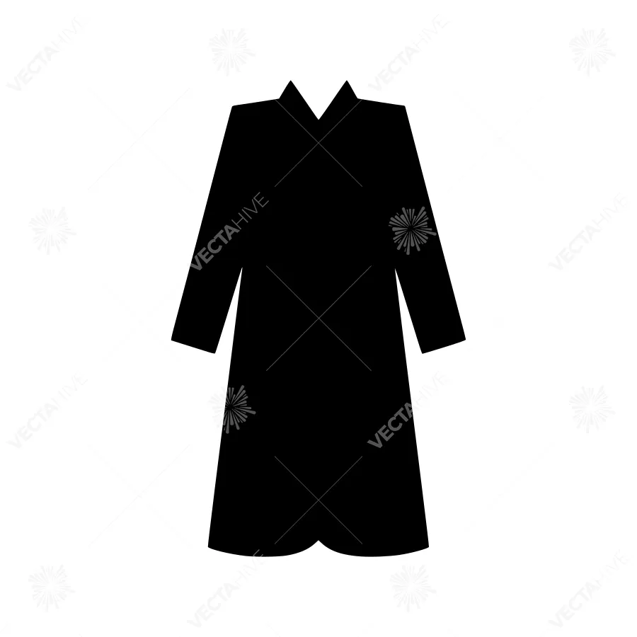 Black Coat Silhouette Vector Icon