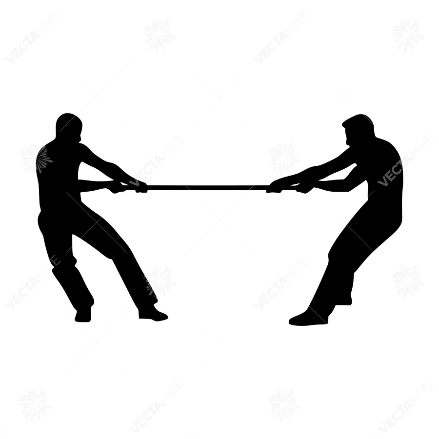 Silhouette Tug-of-War Contest