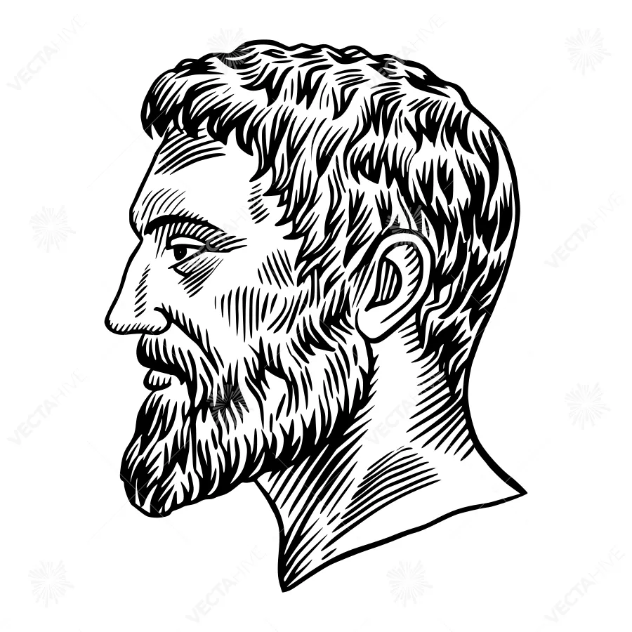Vintage Portrait Illustration - Bearded Man