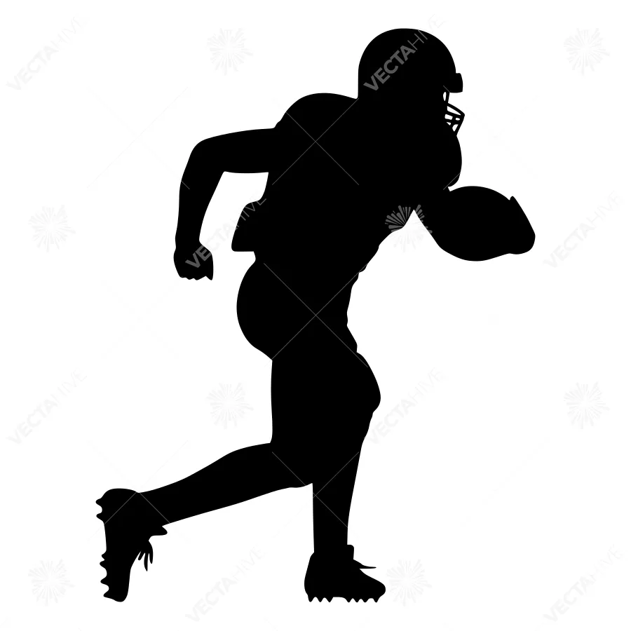 American Football Player Silhouette