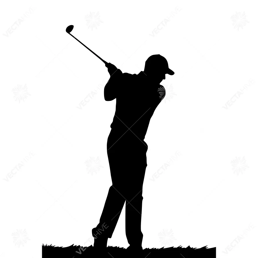 Silhouette Golf Player Swing