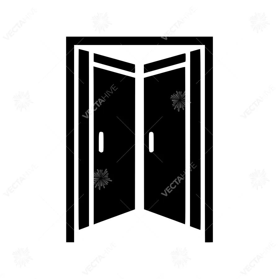Open Door Icon - Vector Illustration