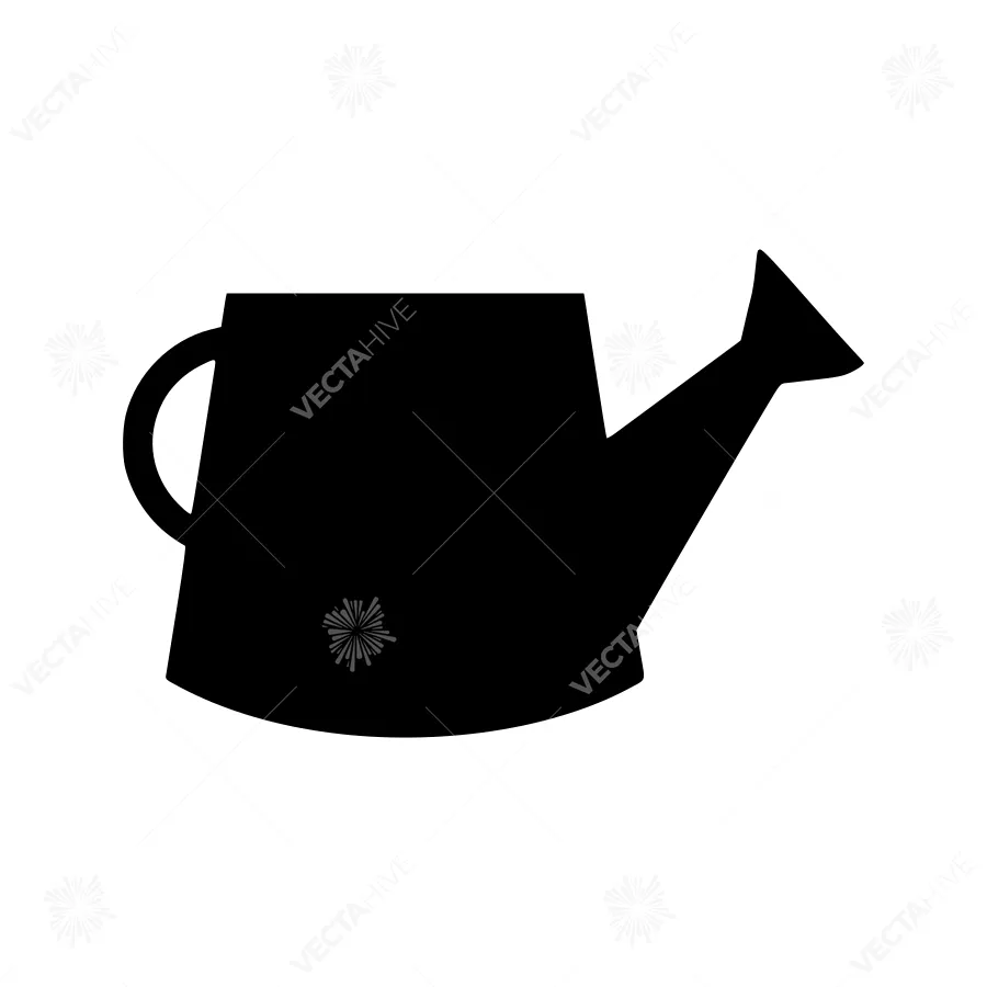 Silhouette Watering Can Icon