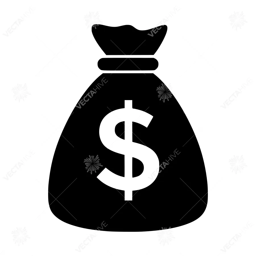 Money Bag Icon - Vector Illustration