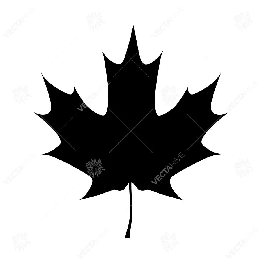 Black Maple Leaf Silhouette