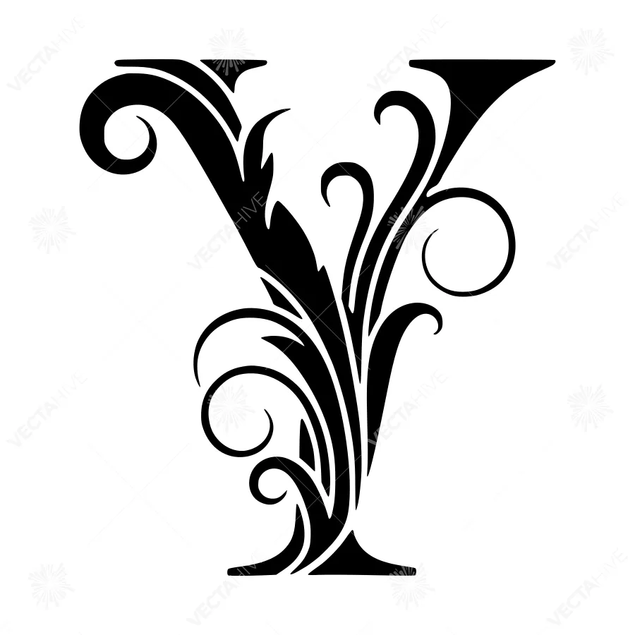 Elegant Black Letter V Monogram Design