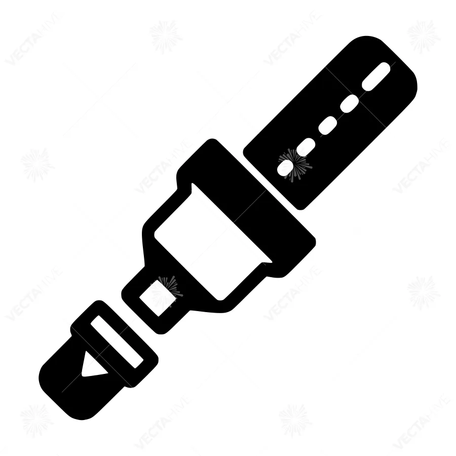 Seatbelt Icon - Safety Symbol Vector Illustration