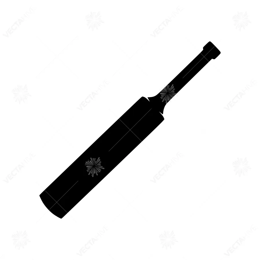 Silhouette Cricket Bat Icon