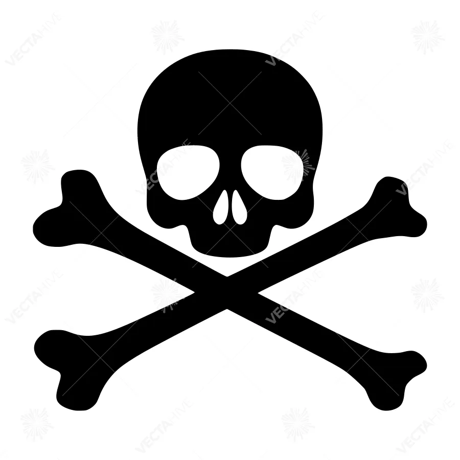 Skull & Crossed Bones Vector Icon