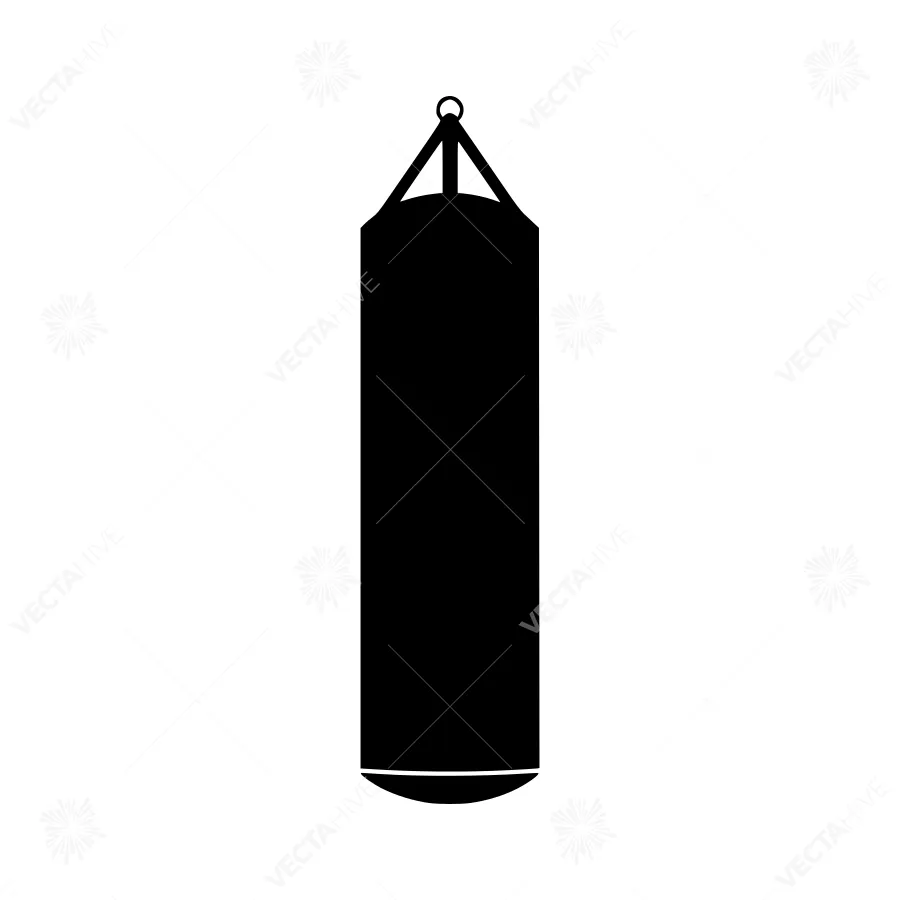 Silhouette Boxing Bag - Simple Vector Icon