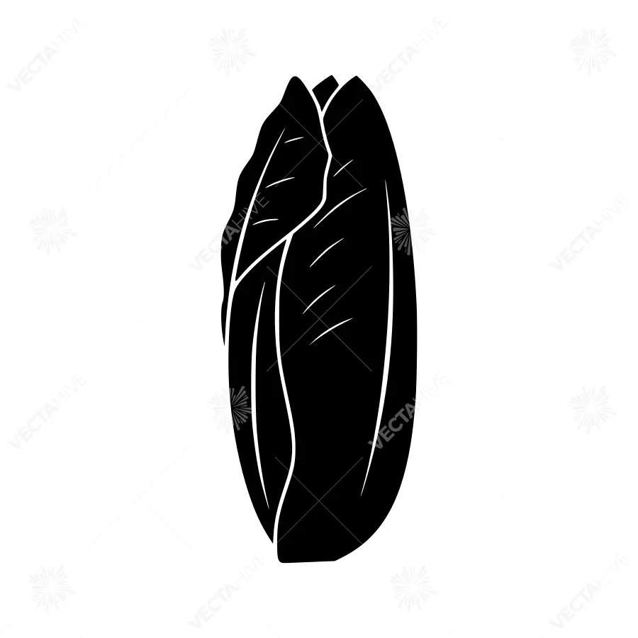 Minimalist Bean Silhouette Vector Icon