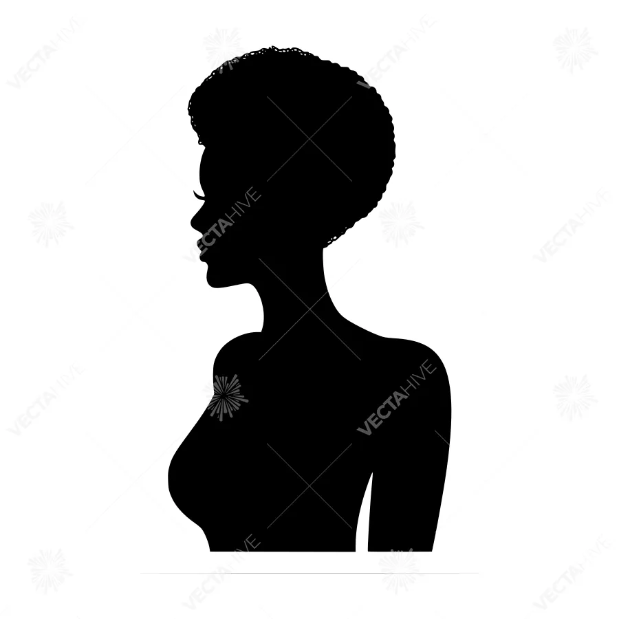 Black Woman Silhouette Profile