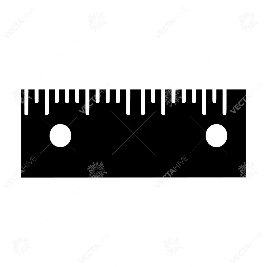 Black Measuring Tape Icon - Vector Illustration