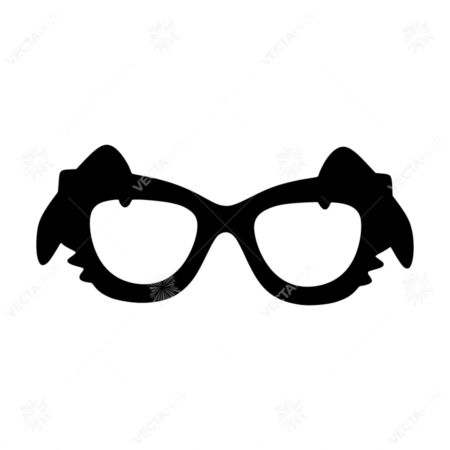 Black Glasses Silhouette Icon