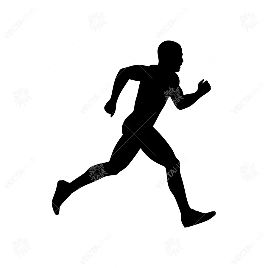 Silhouette Runner - Athletic Figure