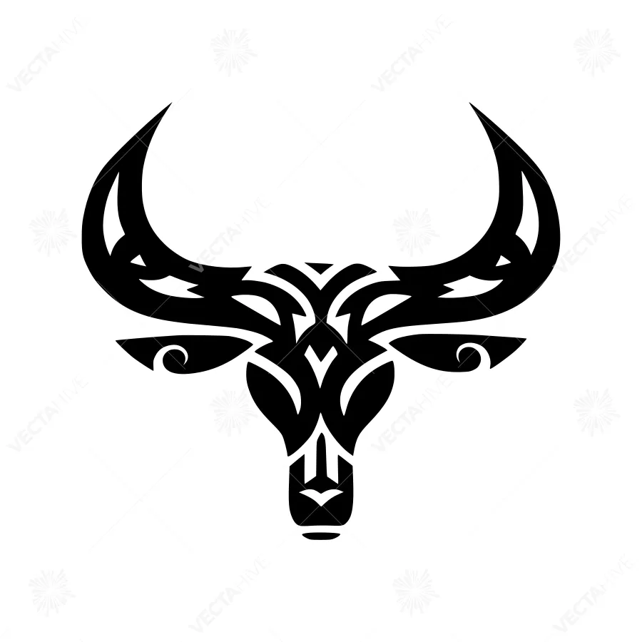 Bull Tribal Vector Icon