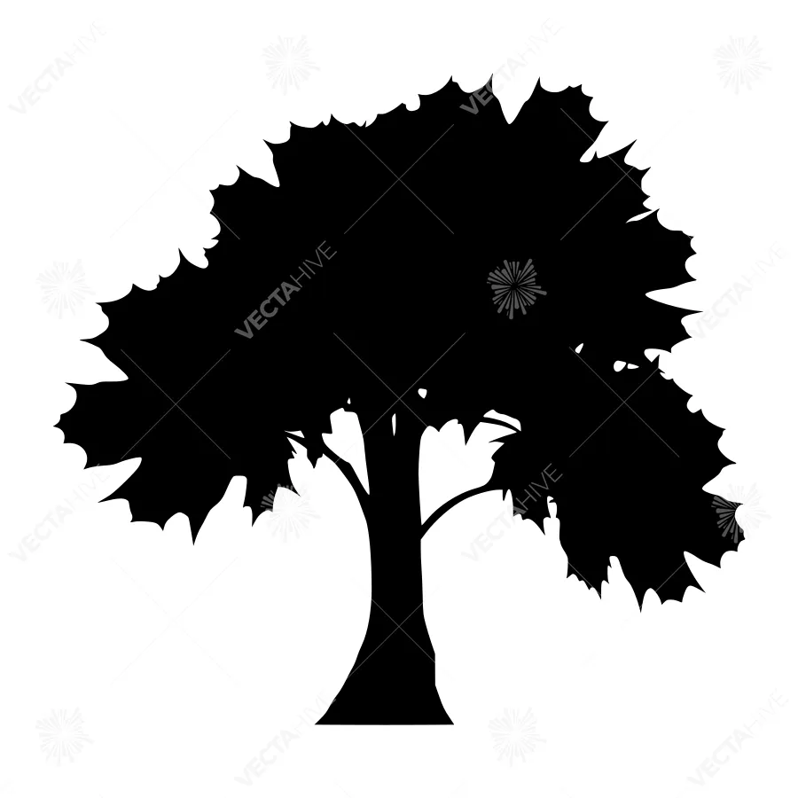 Silhouette Tree Vector Graphic
