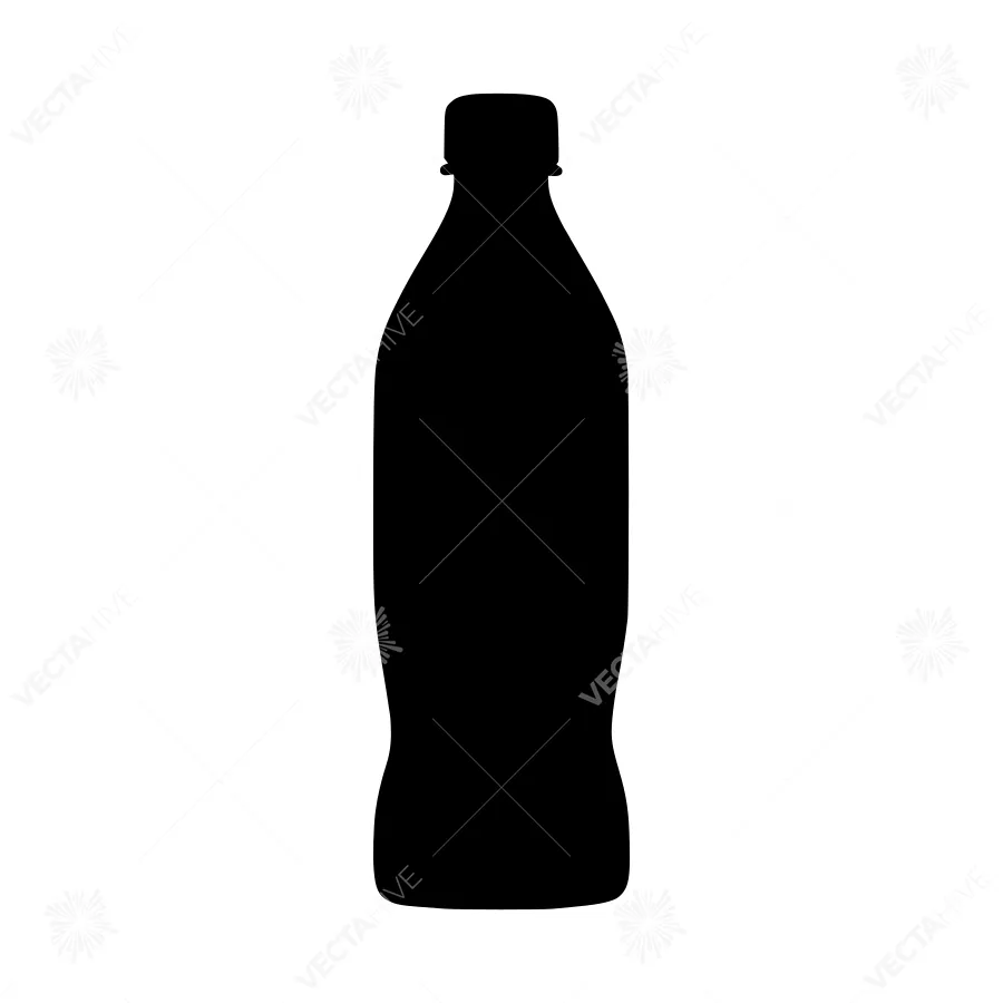 Water Bottle Silhouette - Minimalist Vector