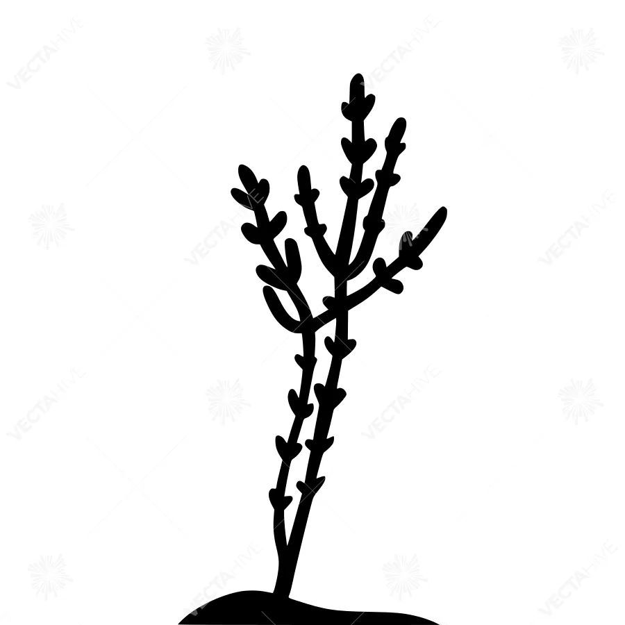 Hand-Drawn Branch Silhouette