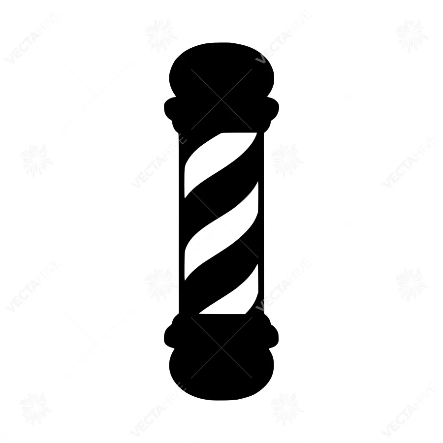 Barber Pole Icon - Vector Illustration