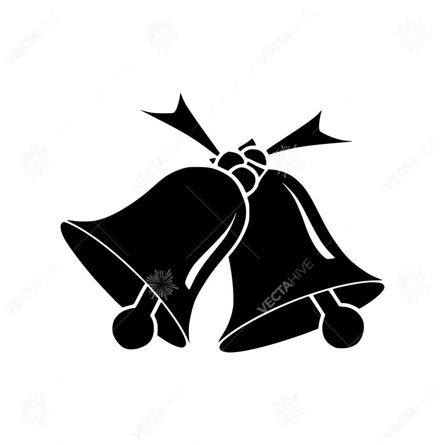 Black Bells Silhouette - Festive Icon