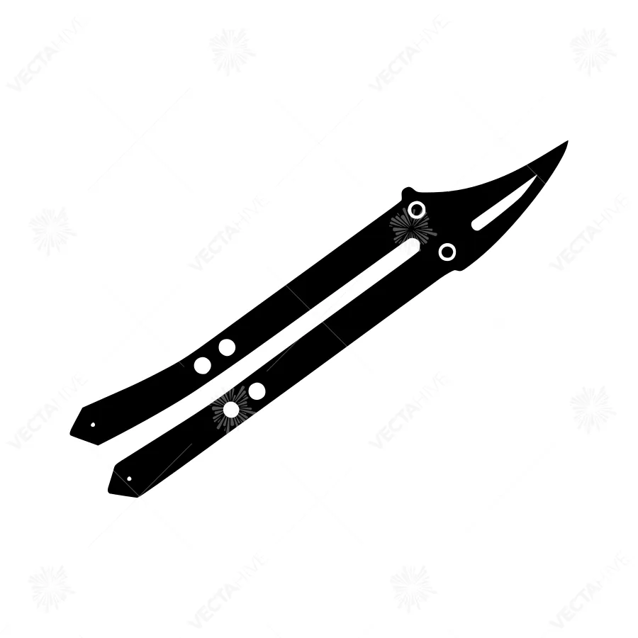 Black Silhouette Scissors Icon - Vector Illustration