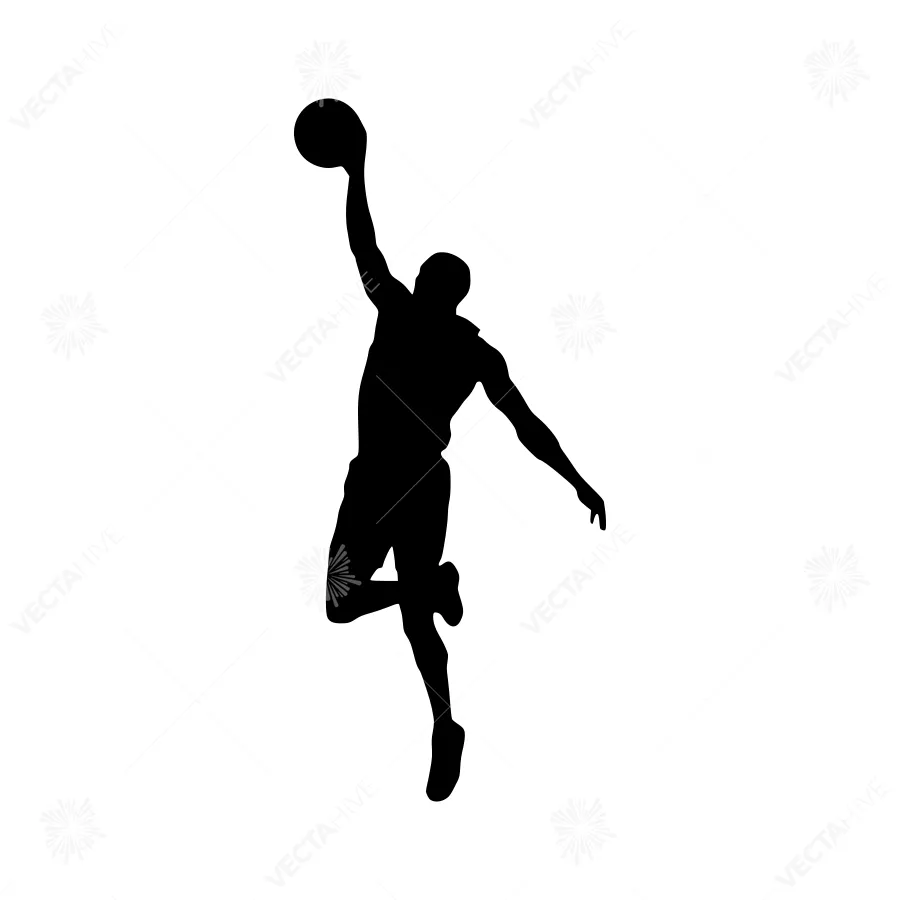 Basketball Player Silhouette - Dynamic Action Shot