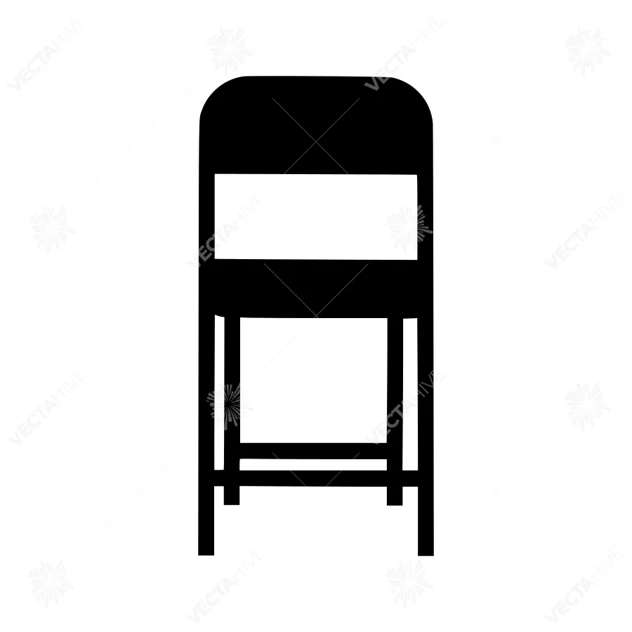 Black Chair Icon - Simple Silhouette