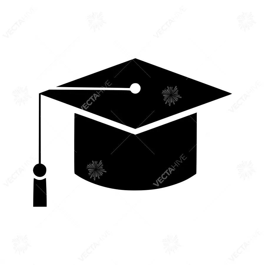 Graduation Hat Icon - Vector Illustration