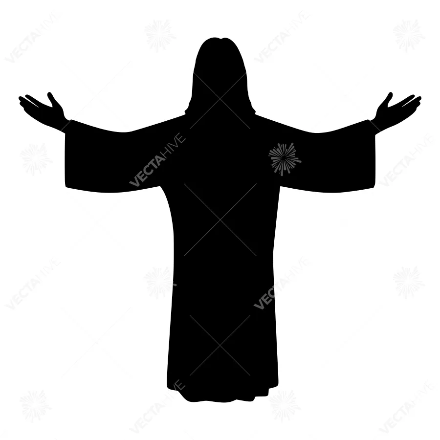Silhouette Figure - Open Arms Gesture