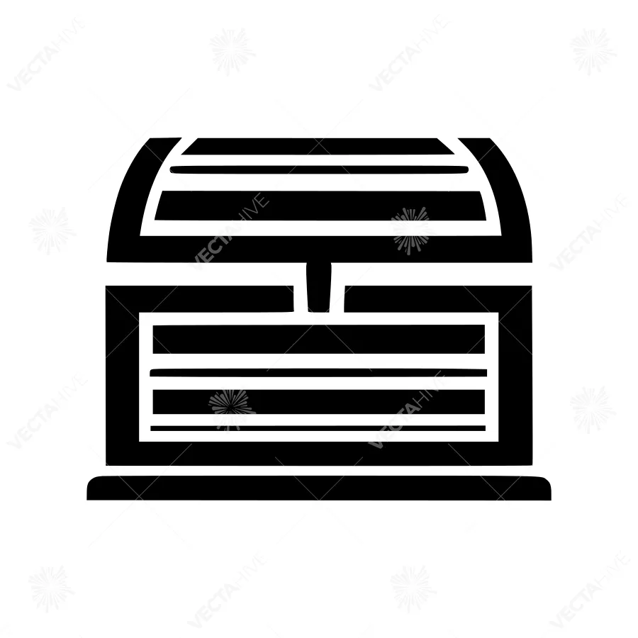 Vintage Treasure Chest Icon - Vector Illustration