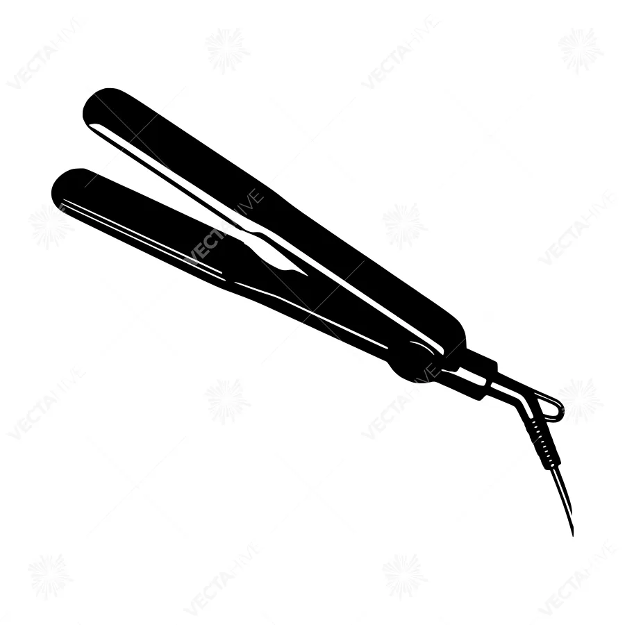 Black Hair Straightener Silhouette