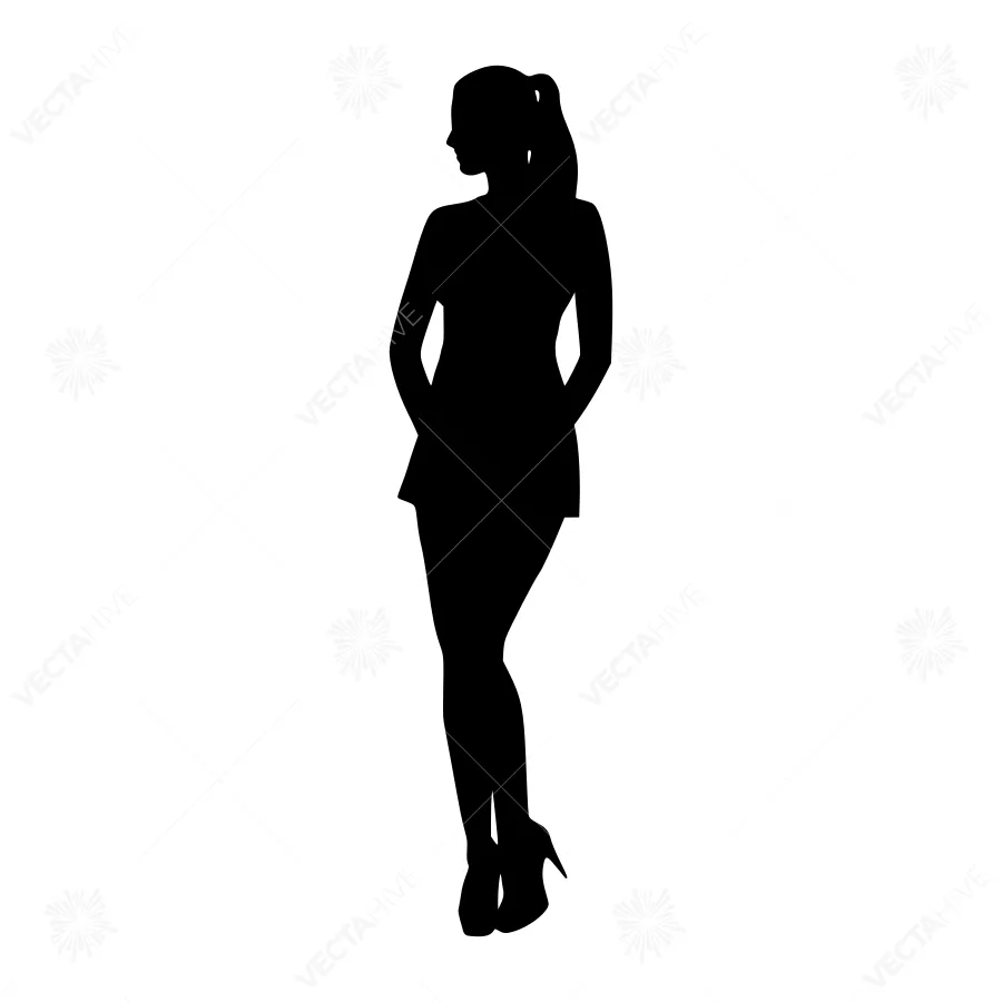 Silhouette Woman - Elegant Fashion Figure