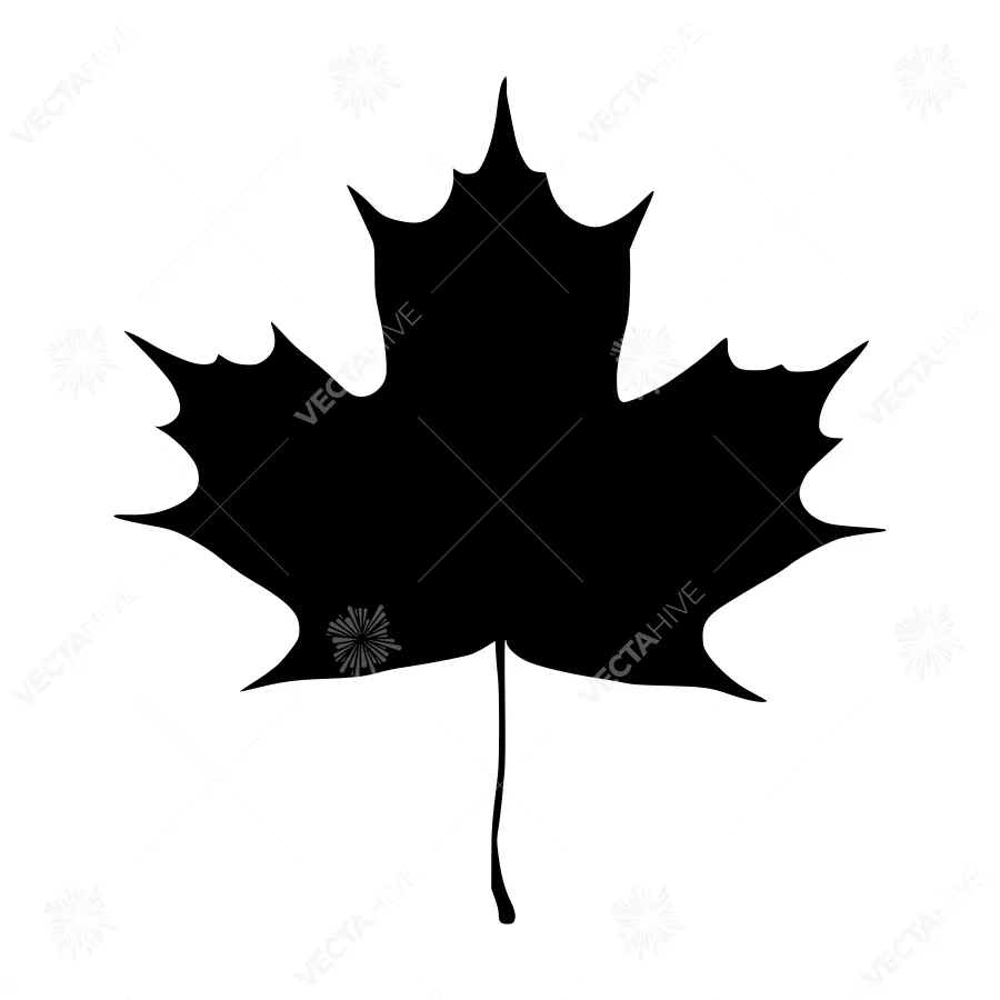 Black Maple Leaf Silhouette
