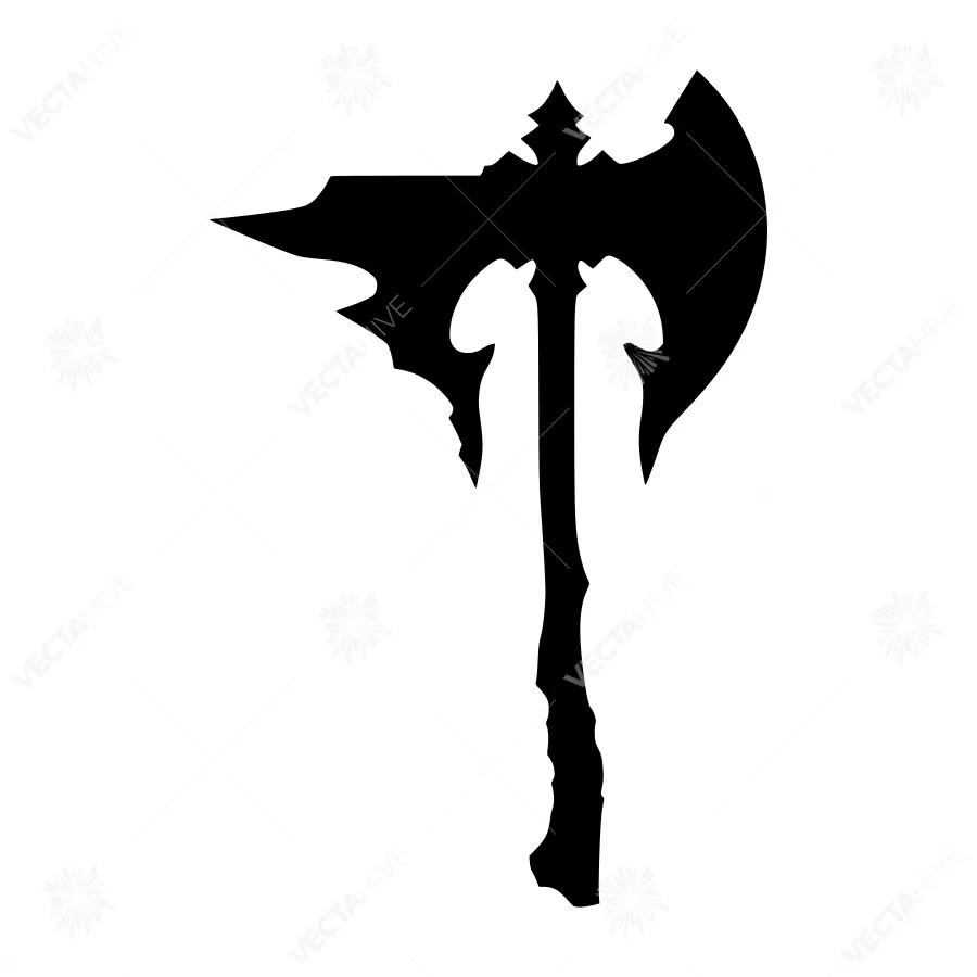 Silhouette Axe - Medieval Weapon Vector