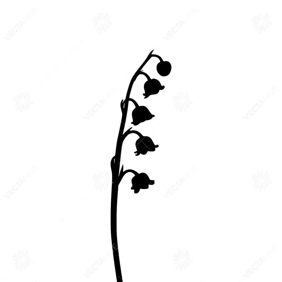 Lily of the Valley Silhouette
