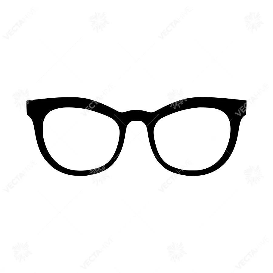 Black Glasses Icon - Vector Illustration