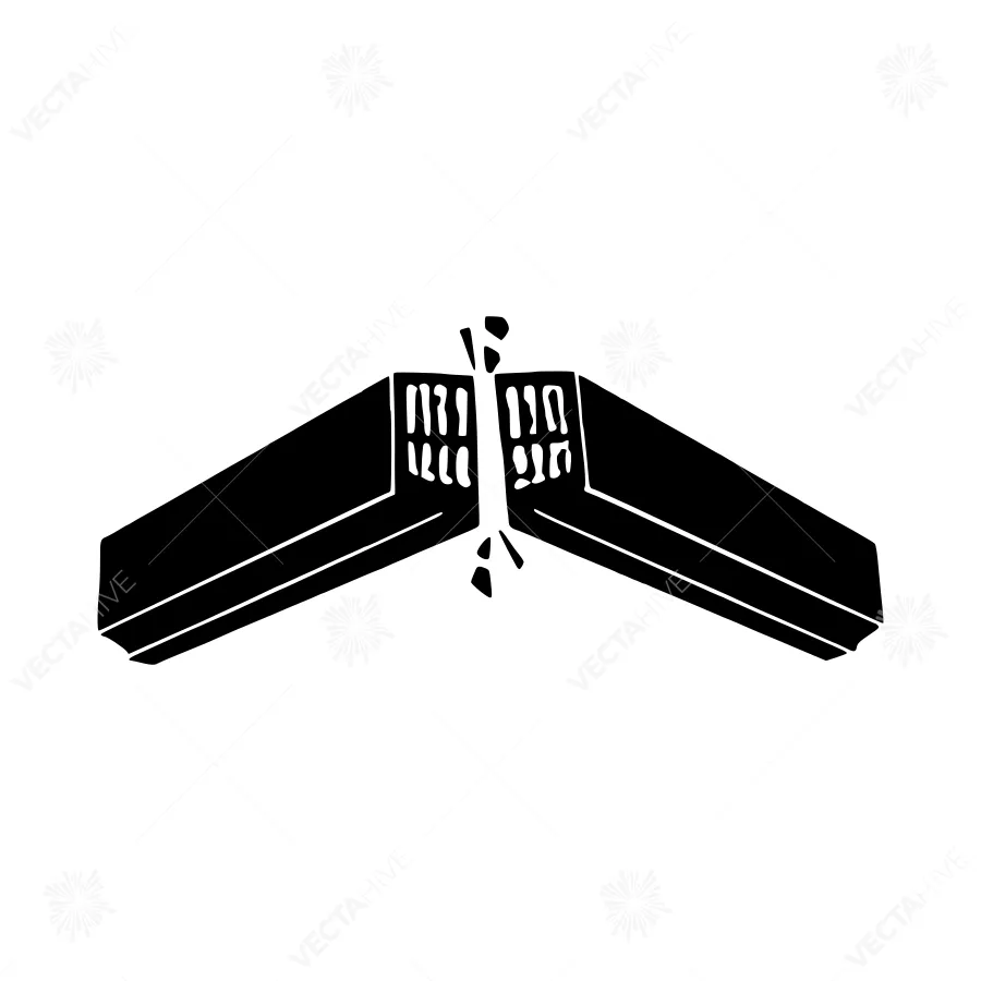 Split Wood Icon - Vector Illustration