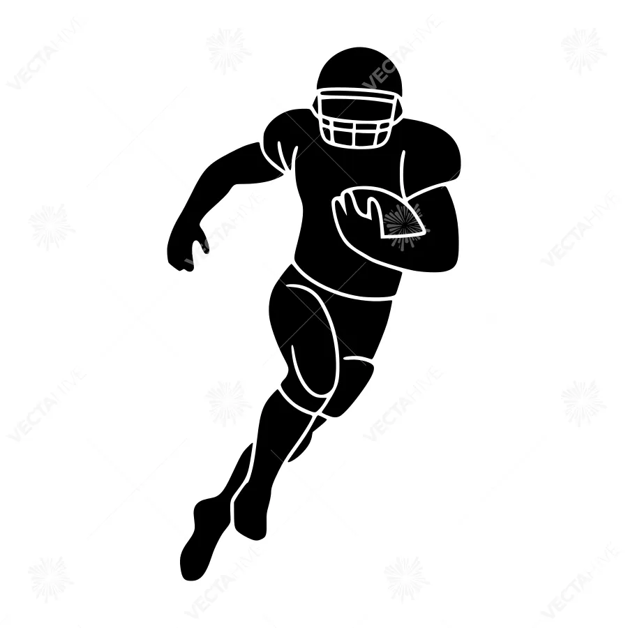 American Football Player Silhouette