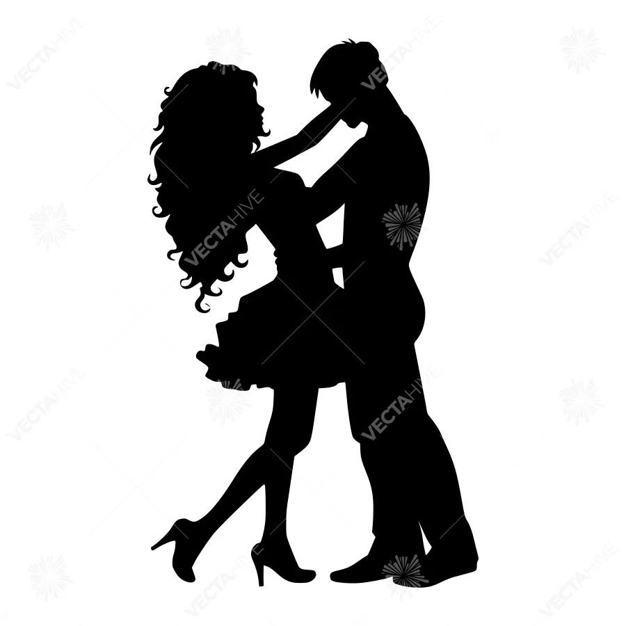 Silhouette Dance Couple - Romantic Dancing
