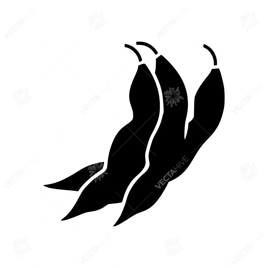 Minimalist Soybean Silhouette