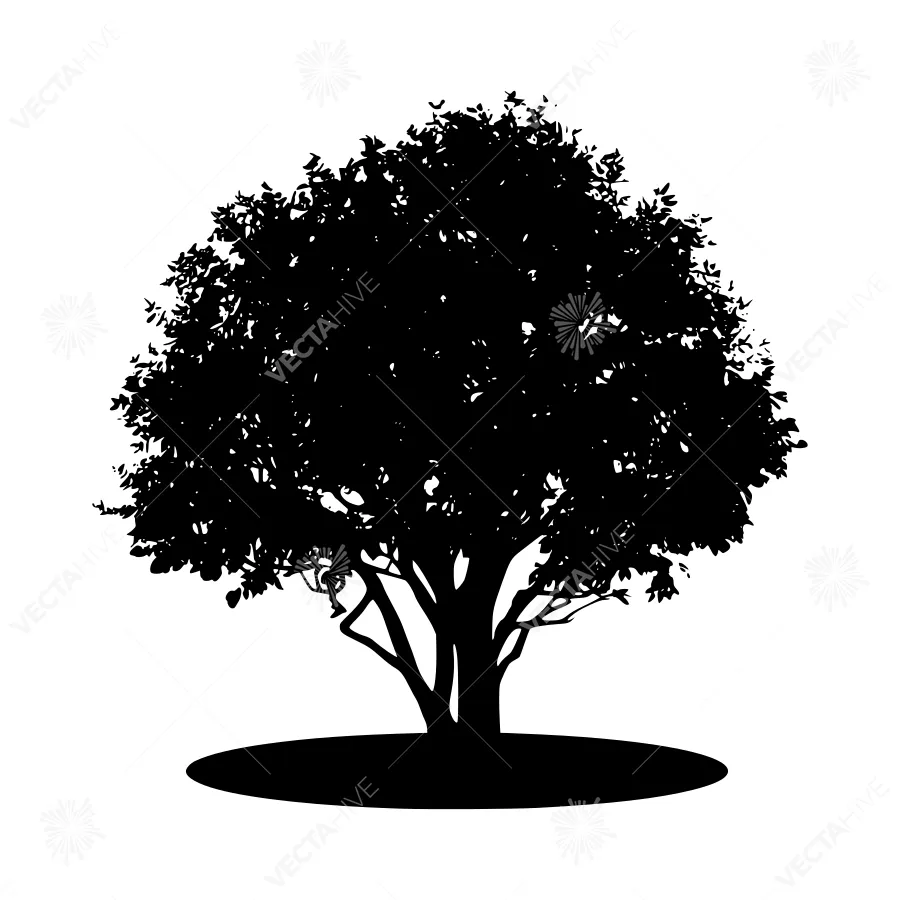 Silhouette Tree Vector Illustration
